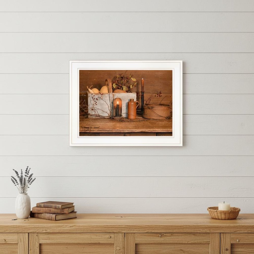 Gathering The Harvest 2 White Framed Print Kitchen Wall Art — view 4