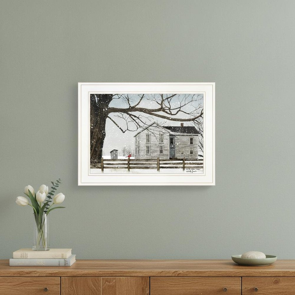 A Little Snow House 2 White Framed Print Wall Art — view 5