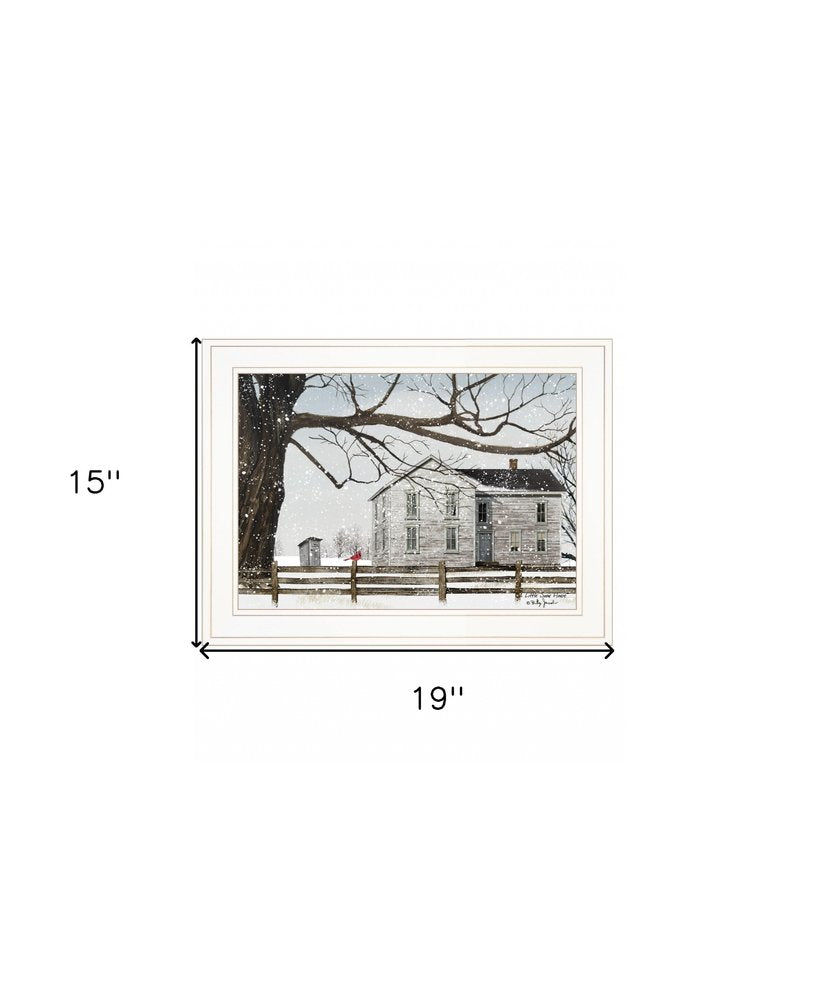 A Little Snow House 2 White Framed Print Wall Art HomeRoots