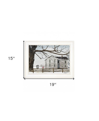 A Little Snow House 2 White Framed Print Wall Art HomeRoots
