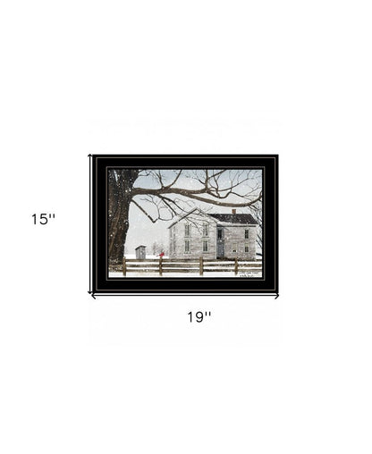 A Little Snow House 1 Black Framed Print Wall Art HomeRoots