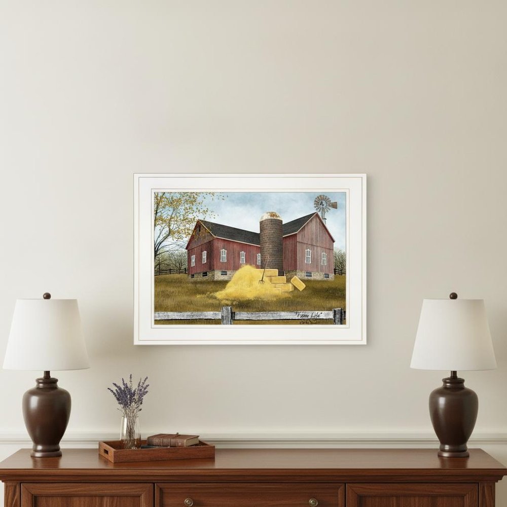 Farm Life 2 White Framed Print Wall Art — view 6