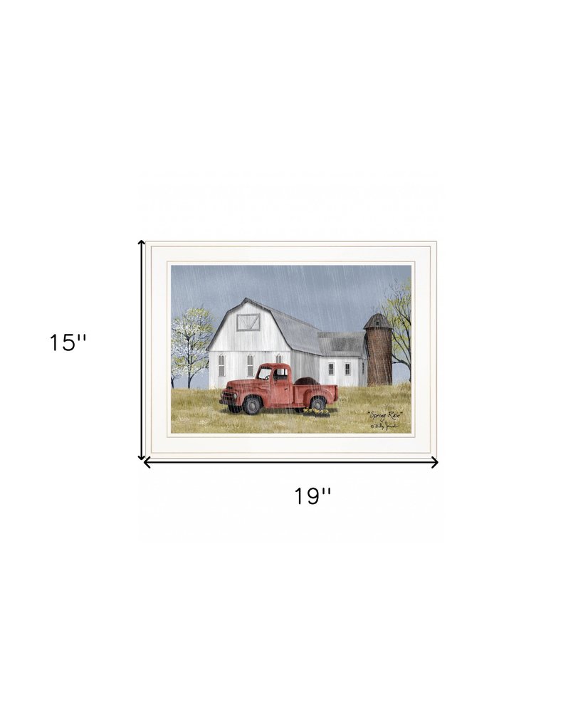 Spring Rain 2 White Framed Print Wall Art — view 4