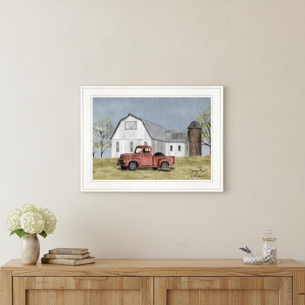 Spring Rain 2 White Framed Print Wall Art HomeRoots