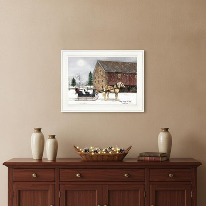 Dashing Through The Snow 1 White Framed Print Wall Art HomeRoots