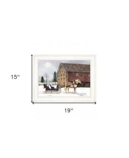 Dashing Through The Snow 1 White Framed Print Wall Art HomeRoots
