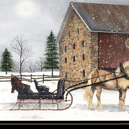 Dashing Through The Snow 2 Black Framed Print Wall Art HomeRoots