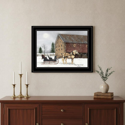 Dashing Through The Snow 2 Black Framed Print Wall Art HomeRoots