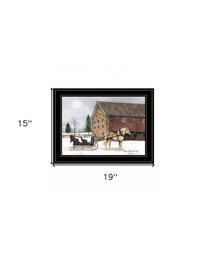 Dashing Through The Snow 2 Black Framed Print Wall Art HomeRoots