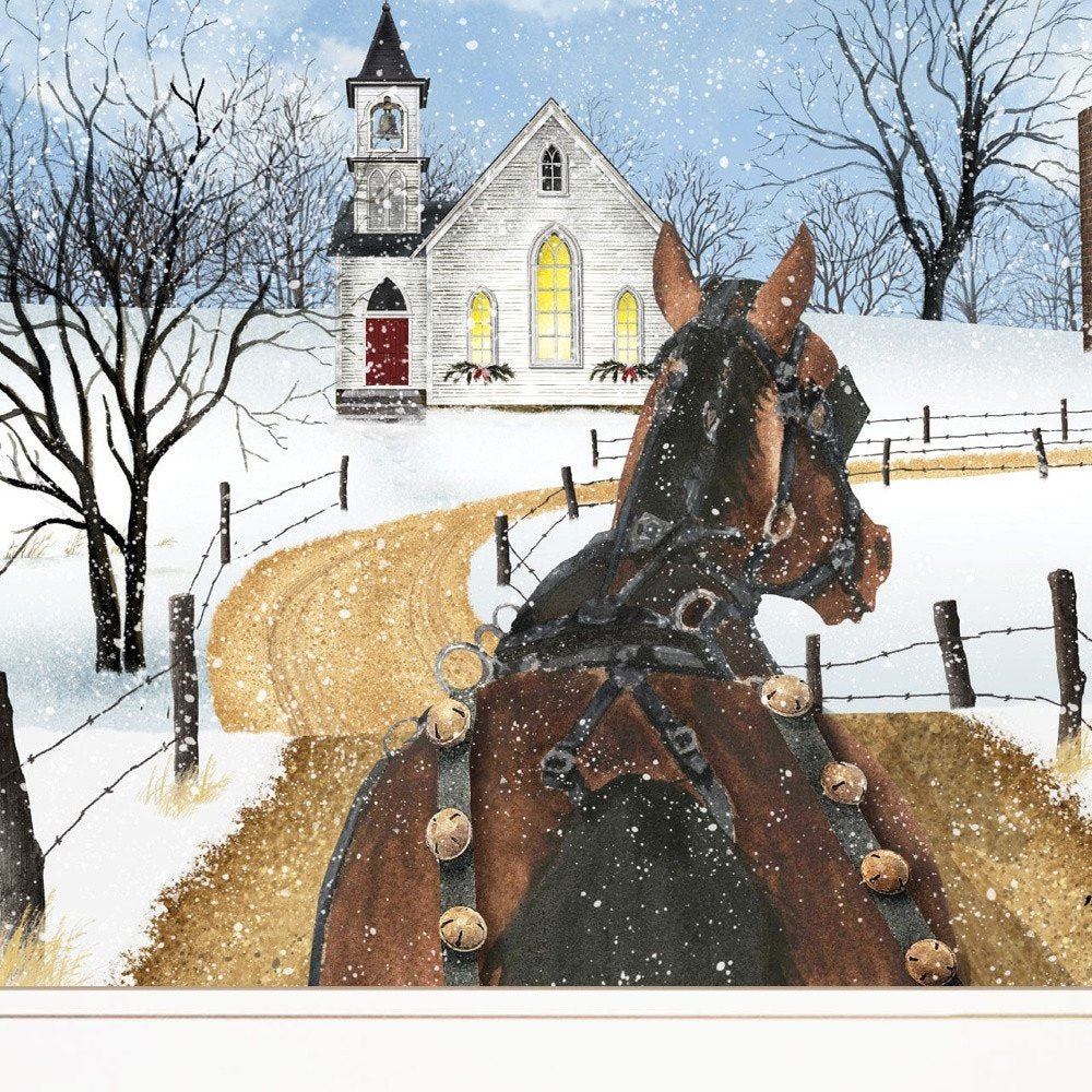 Sleigh Bells Ring 2 White Framed Print Wall Art — view 3