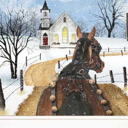 Sleigh Bells Ring 2 White Framed Print Wall Art HomeRoots