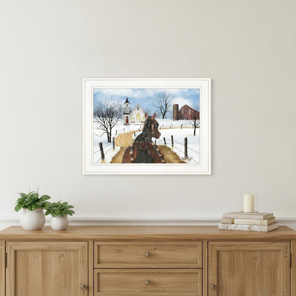 Sleigh Bells Ring 2 White Framed Print Wall Art HomeRoots