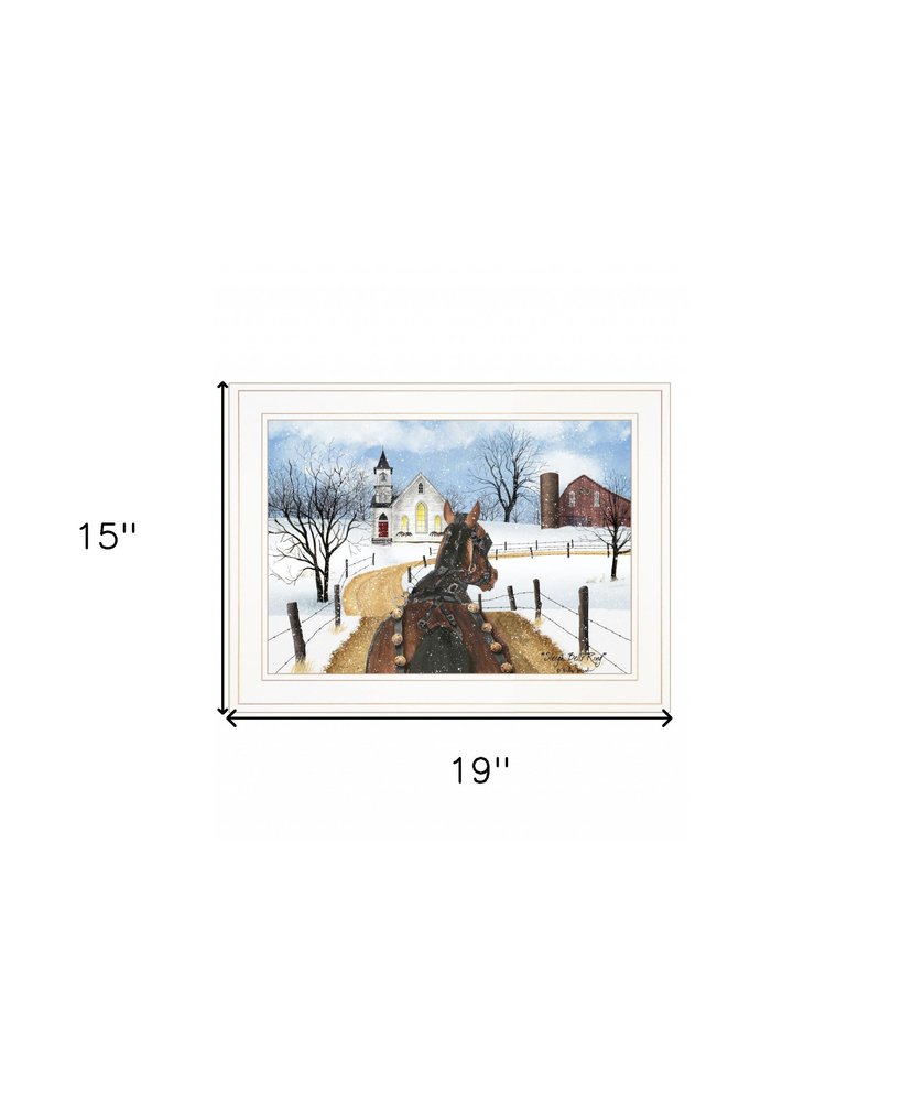 Sleigh Bells Ring 2 White Framed Print Wall Art HomeRoots