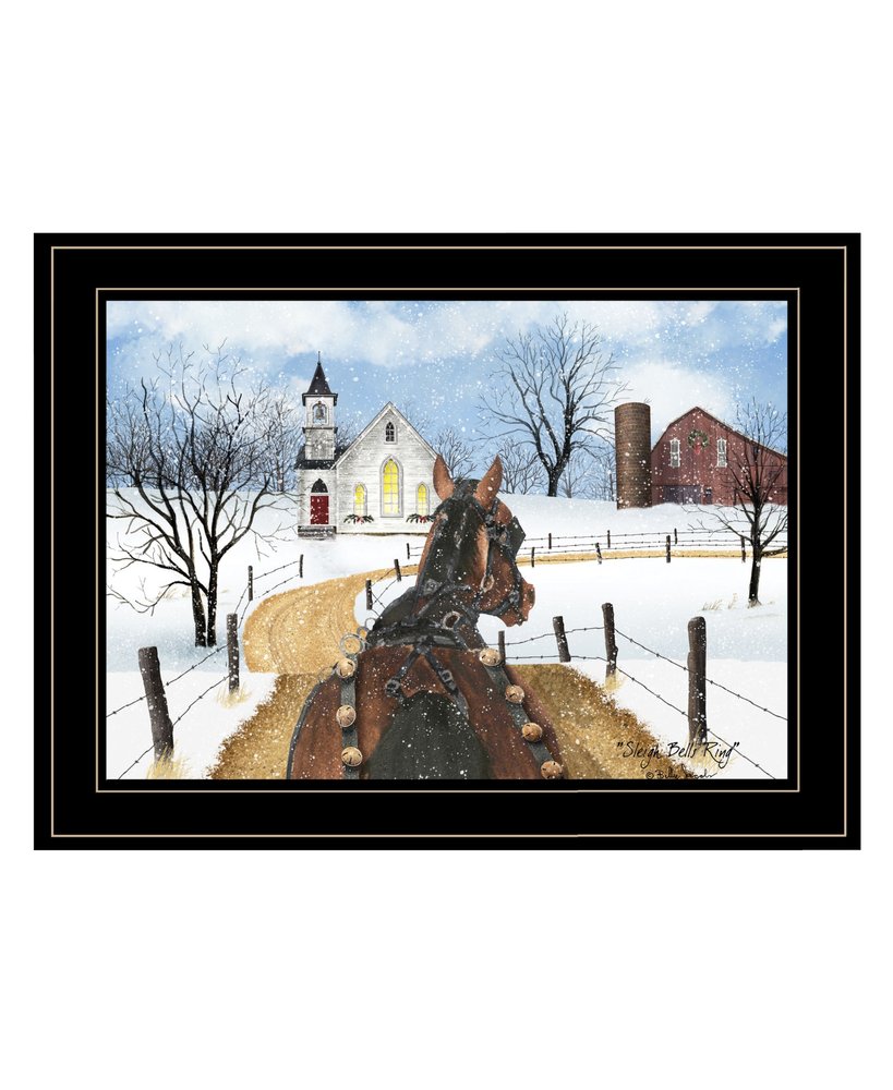 Sleigh Bells Ring 2 White Framed Print Wall Art HomeRoots