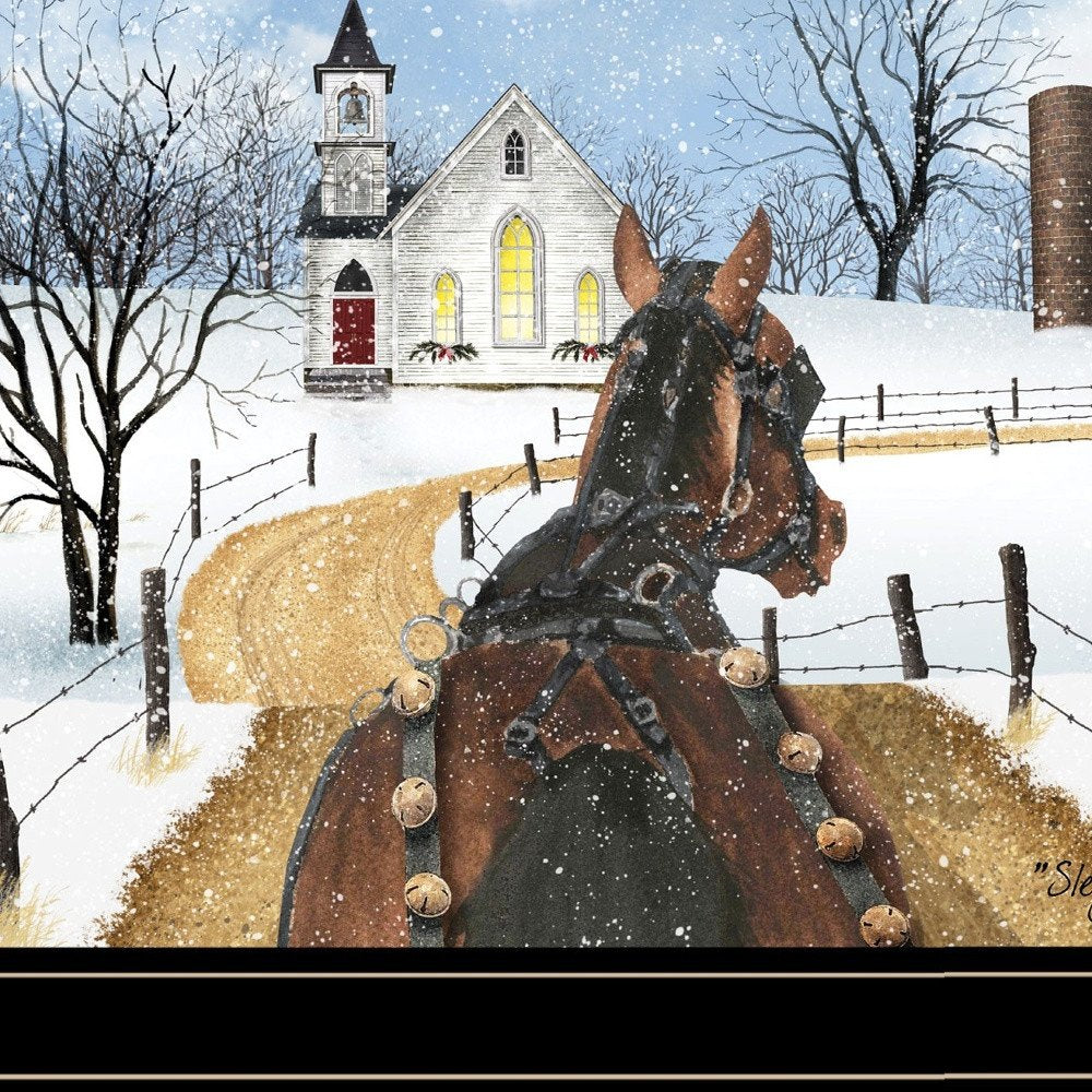 Sleigh Bells Ring 2 White Framed Print Wall Art — view 7
