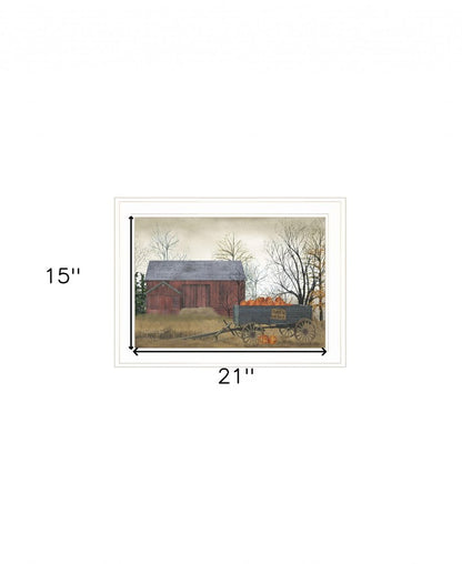 Pumpkin Wagon 2 White Framed Print Wall Art HomeRoots