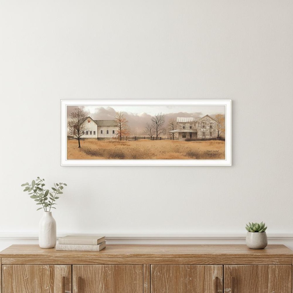 Peaceful Homestead 1 White Framed Print Wall Art HomeRoots
