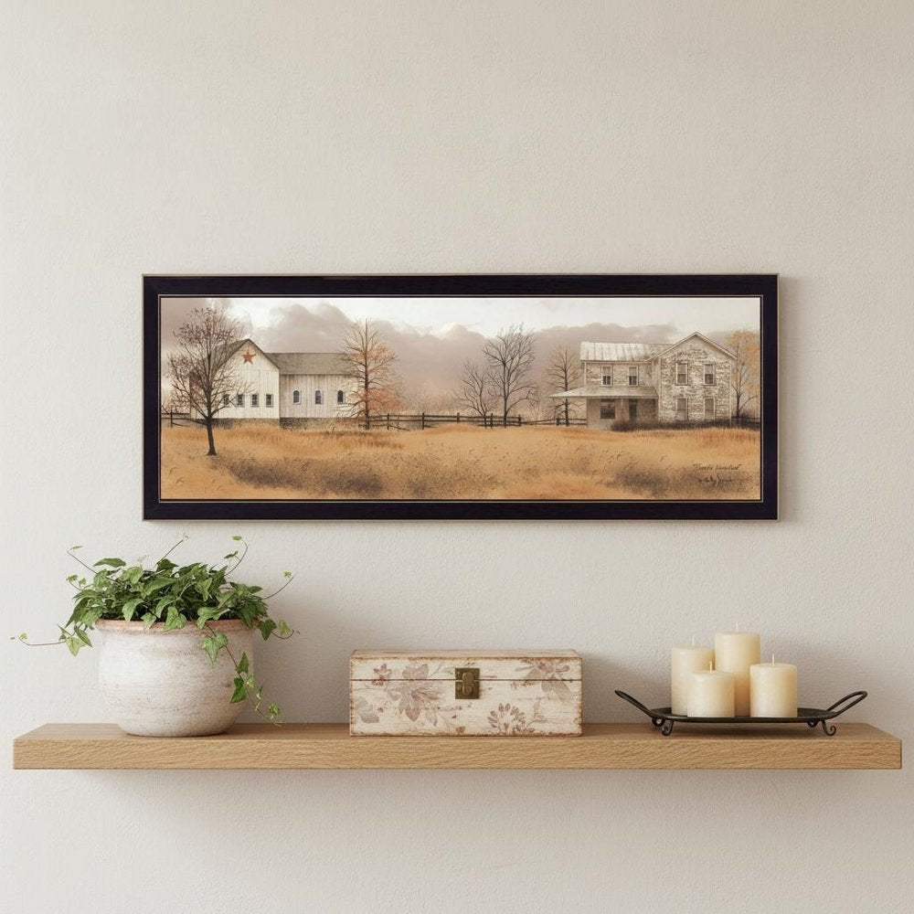 Peaceful Homestead 3 Black Framed Print Wall Art — view 6