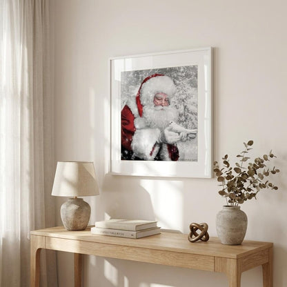 Santas Little Friends 3 White Framed Print Wall Art HomeRoots