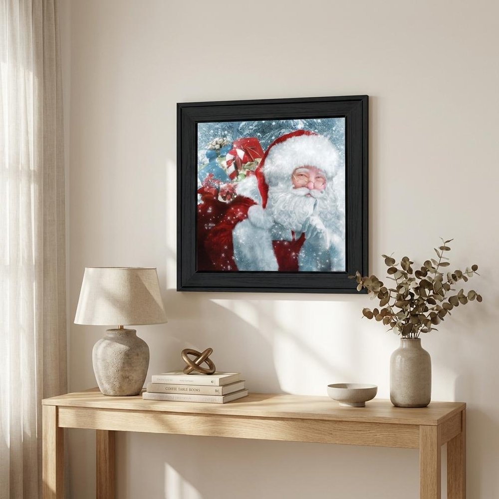Santas Presents 3 Black Framed Print Wall Art HomeRoots