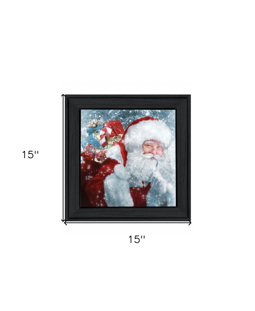 Santas Presents 3 Black Framed Print Wall Art — view 4
