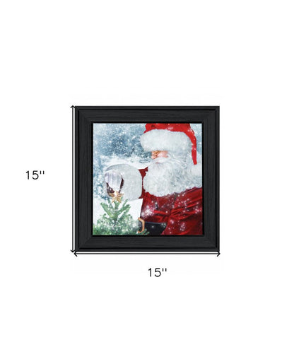 Santas Tree Star 2 Black Framed Print Wall Art HomeRoots