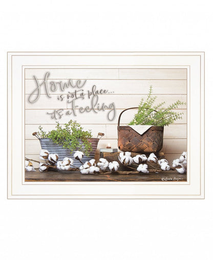 Home is not a Place 2 White Framed Print Wall Art HomeRoots
