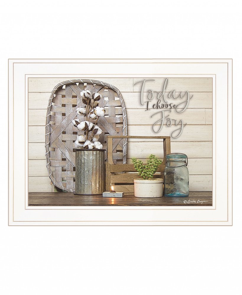 Today I Choose Joy 2 White Framed Print Wall Art HomeRoots