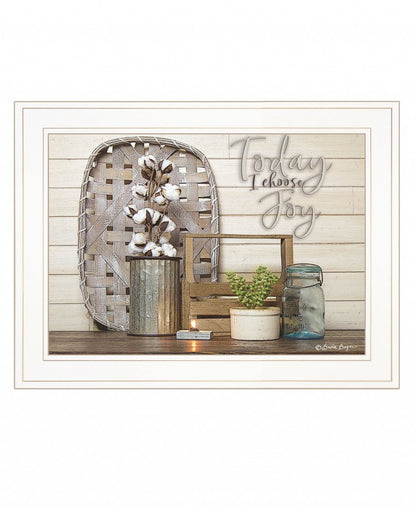 Today I Choose Joy 2 White Framed Print Wall Art HomeRoots