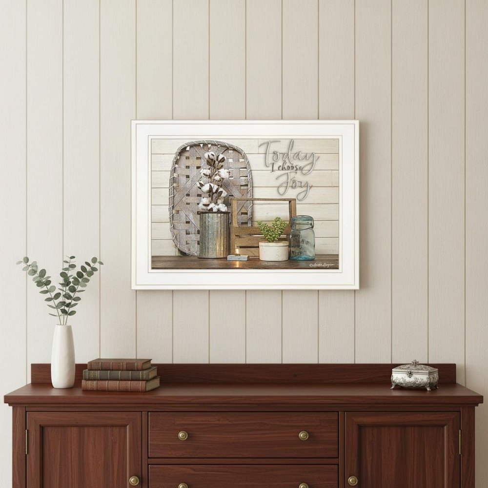 Today I Choose Joy 2 White Framed Print Wall Art — view 5