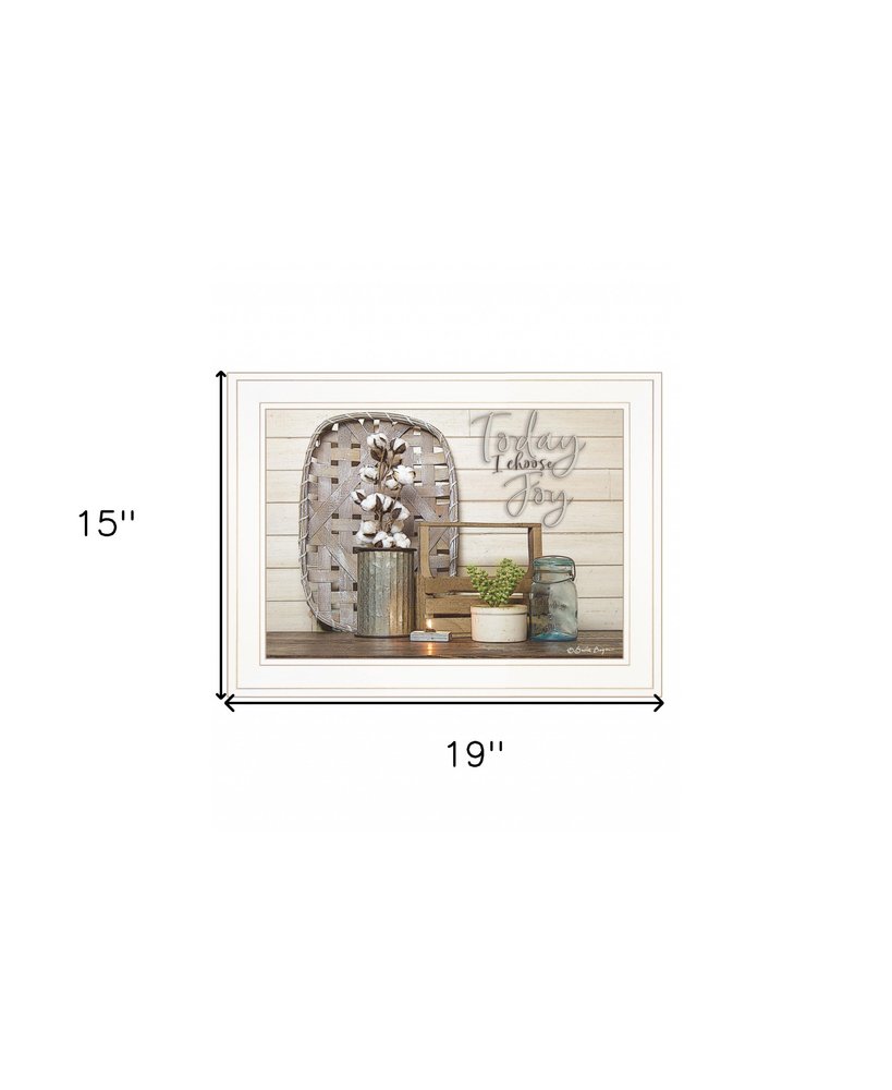 Today I Choose Joy 2 White Framed Print Wall Art HomeRoots