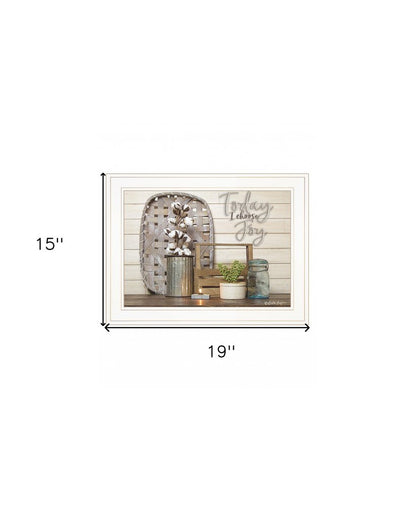 Today I Choose Joy 2 White Framed Print Wall Art HomeRoots