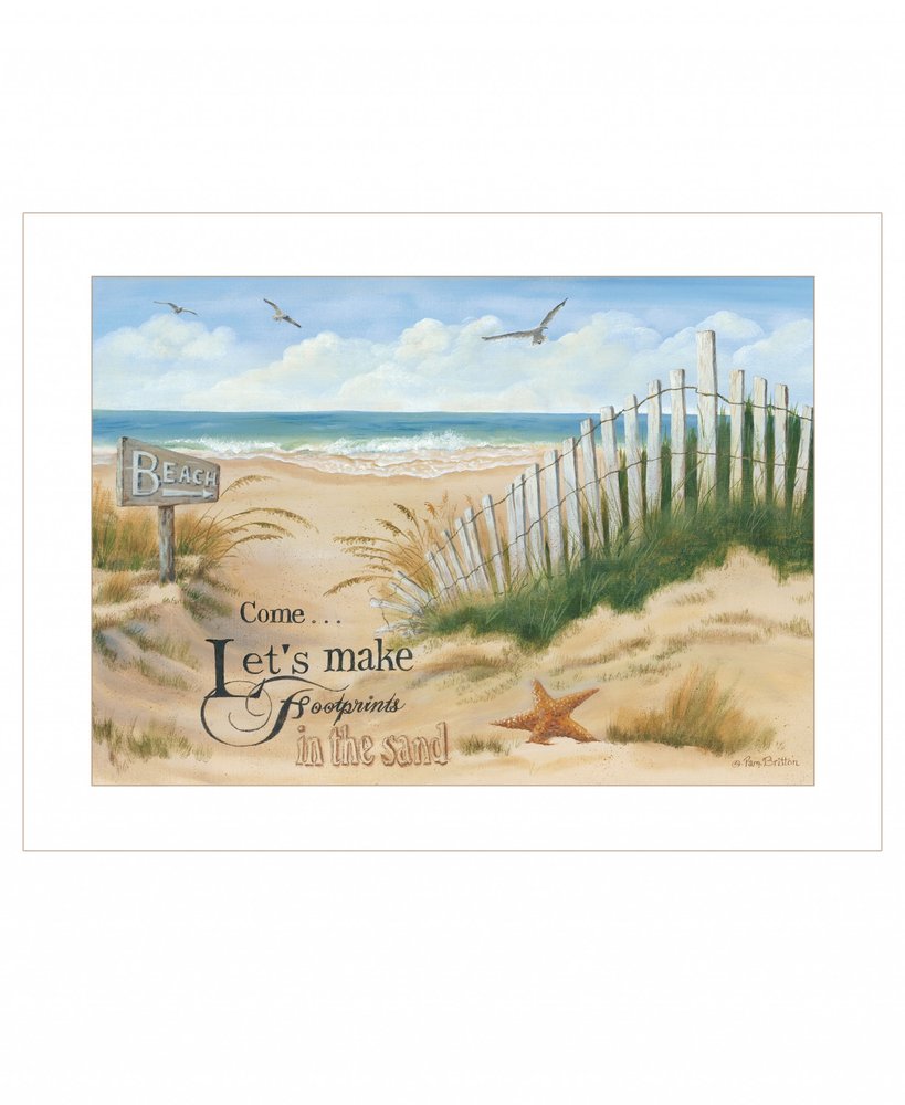 Footprint 1 White Framed Print Wall Art — view 1