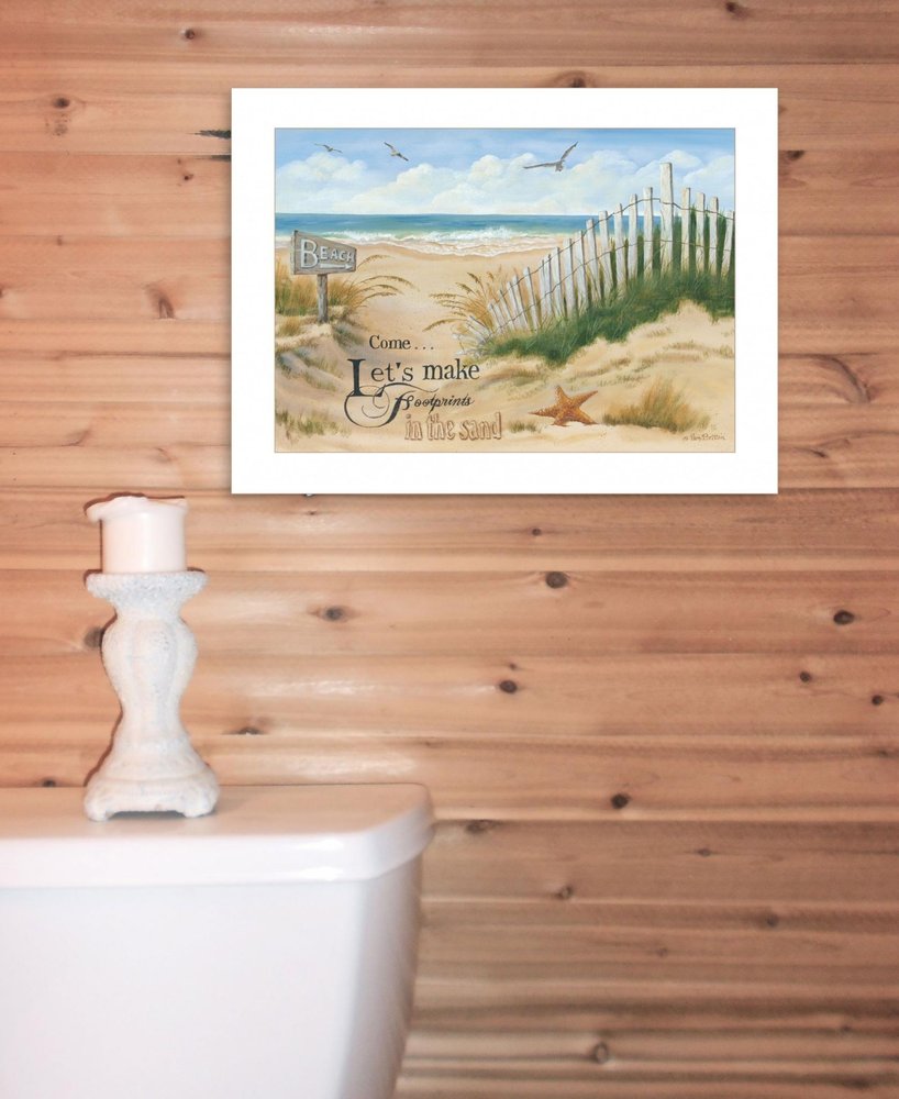 Footprint 1 White Framed Print Wall Art — view 2