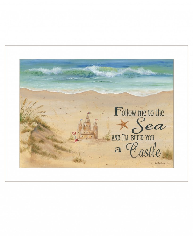 Sand Castle 1 White Framed Print Wall Art HomeRoots