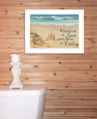Sand Castle 2 White Framed Print Wall Art HomeRoots