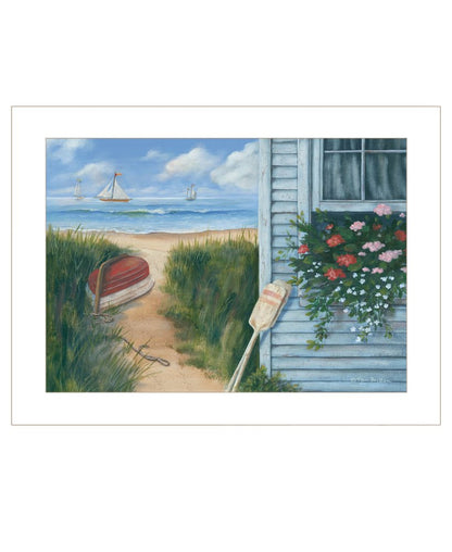 Beach Cottage 1 White Framed Print Wall Art HomeRoots