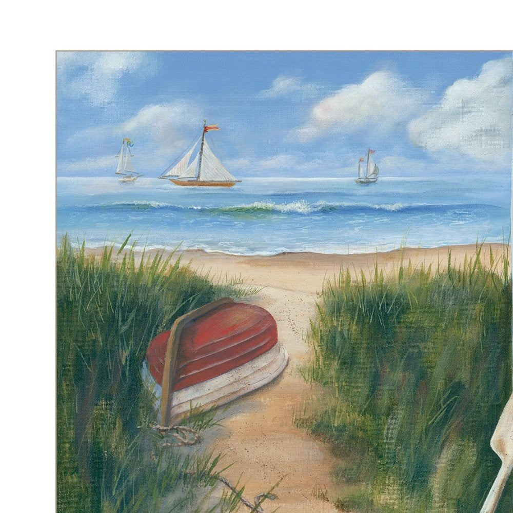Beach Cottage 1 White Framed Print Wall Art — view 4