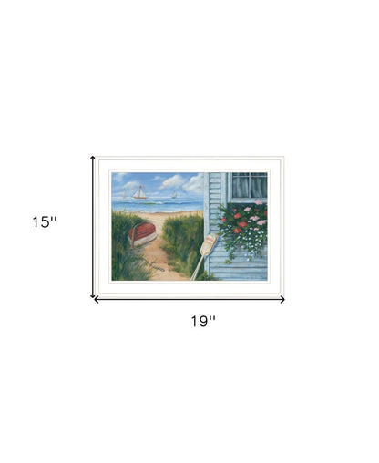 Beach Cottage 1 White Framed Print Wall Art HomeRoots