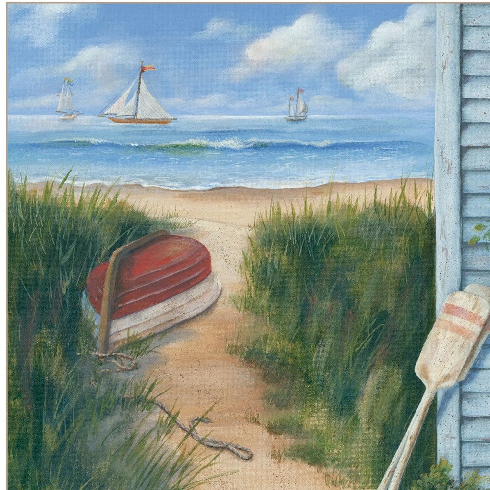 Beach Cottage 1 White Framed Print Wall Art — view 4