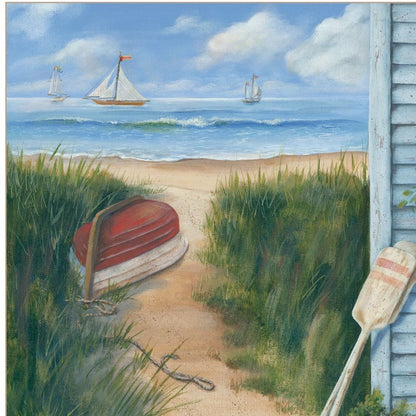 Beach Cottage 1 White Framed Print Wall Art HomeRoots