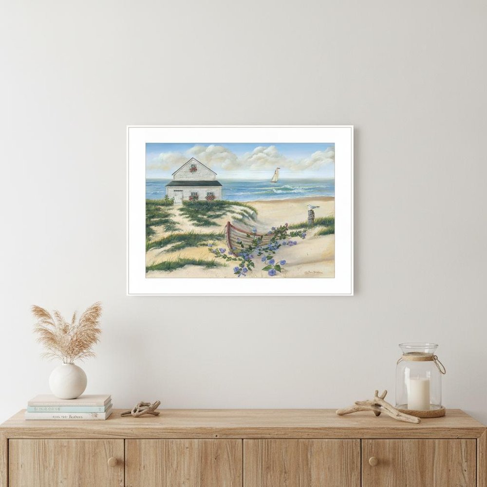 Beach Cottage II 1 White Framed Print Wall Art HomeRoots