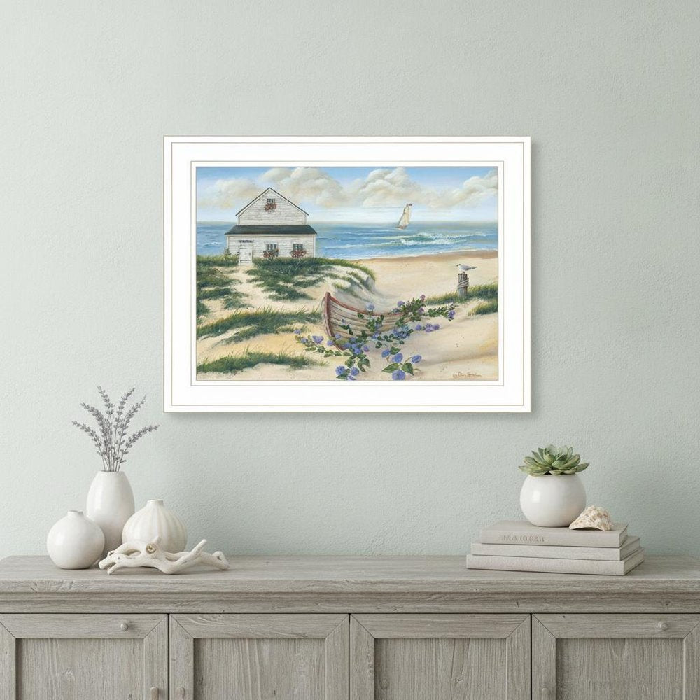 Beach Cottage II 2 White Framed Print Wall Art HomeRoots