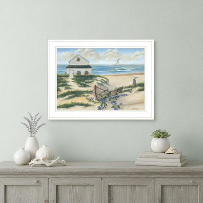 Beach Cottage II 2 White Framed Print Wall Art HomeRoots