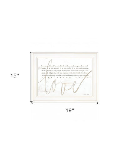 Love Never Fails 2 White Framed Print Wall Art HomeRoots
