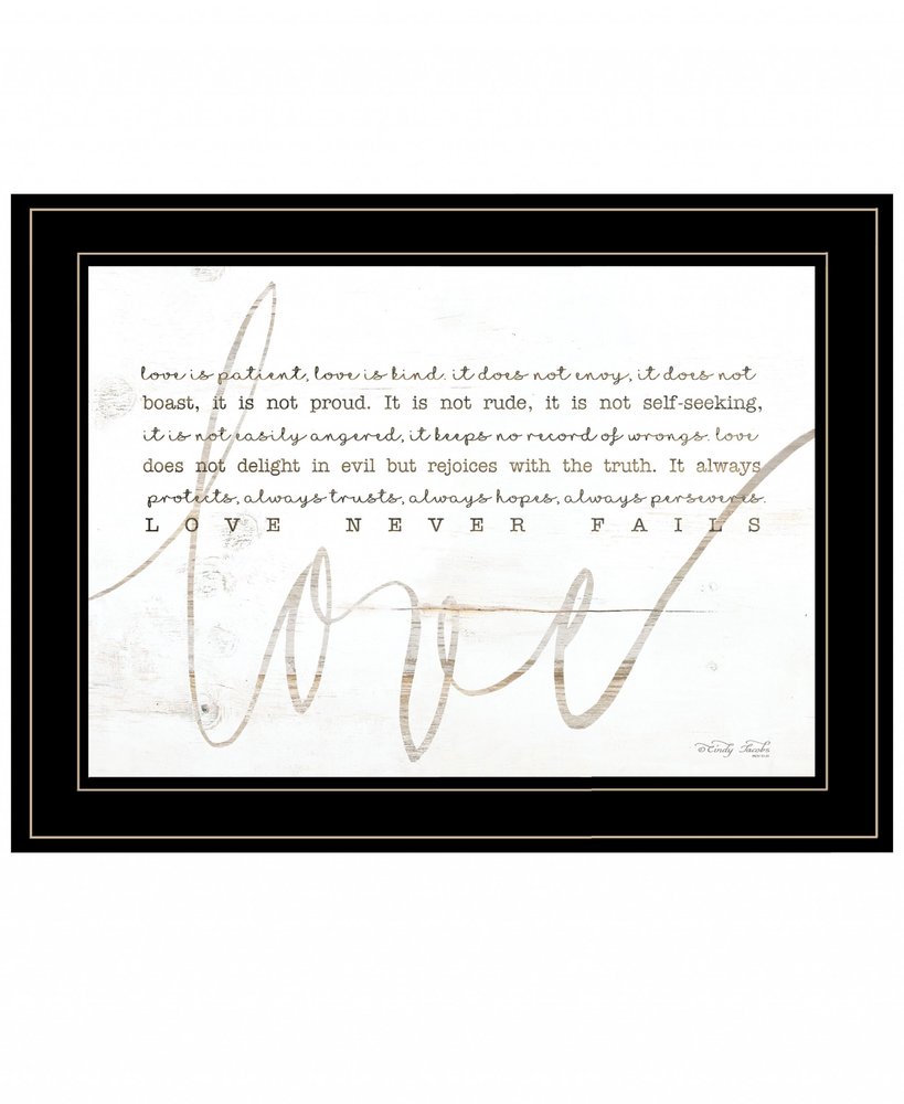 Love Never Fails 2 White Framed Print Wall Art — view 5