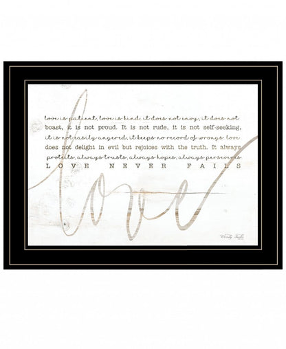 Love Never Fails 2 White Framed Print Wall Art HomeRoots