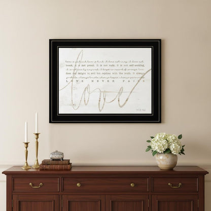 Love Never Fails 2 White Framed Print Wall Art HomeRoots