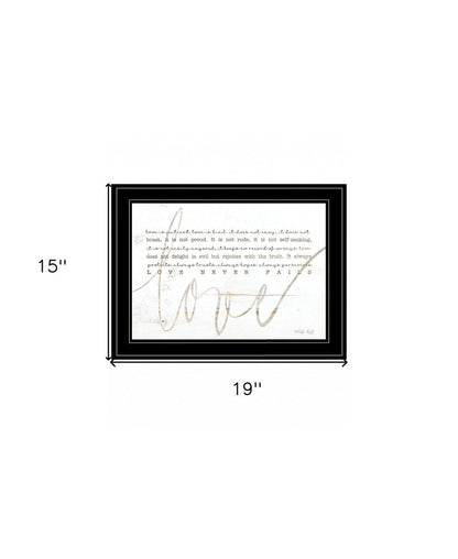 Love Never Fails 2 White Framed Print Wall Art HomeRoots