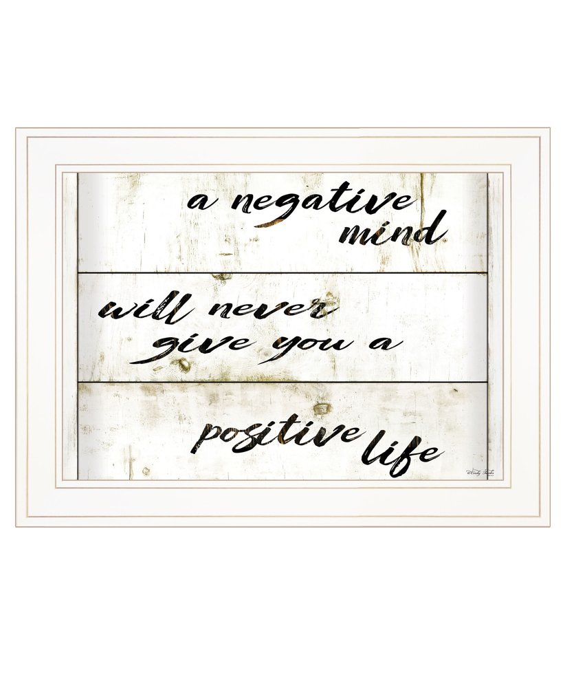Positive Life 2 White Framed Print Wall Art — view 2
